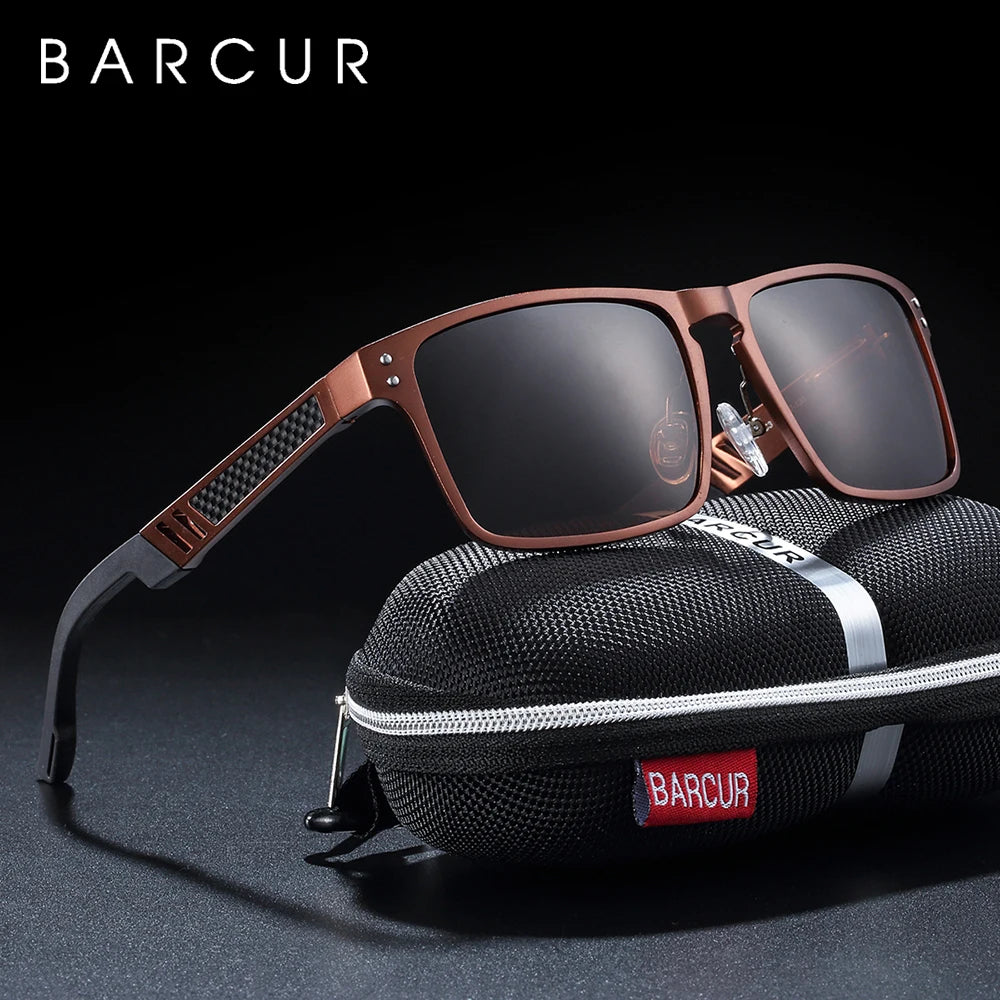 BARCUR Aluminium Magnesium Square Sunglasses