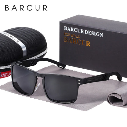 BARCUR Aluminium Magnesium Square Sunglasses