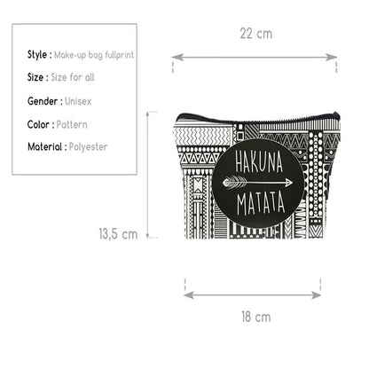 Letter Printed Cosmetic Organizer Bag