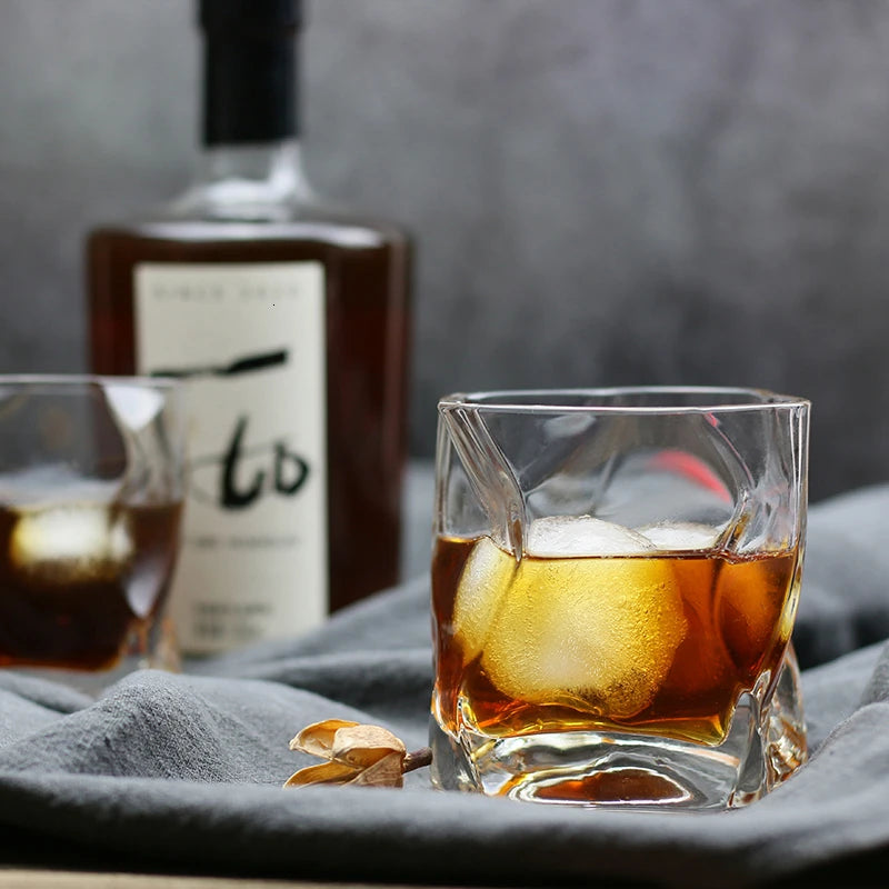 Twisted Irregular Scotch Whiskey Glass