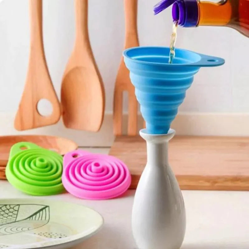 High Quality 1pc Mini Silicone Funnel Hopper