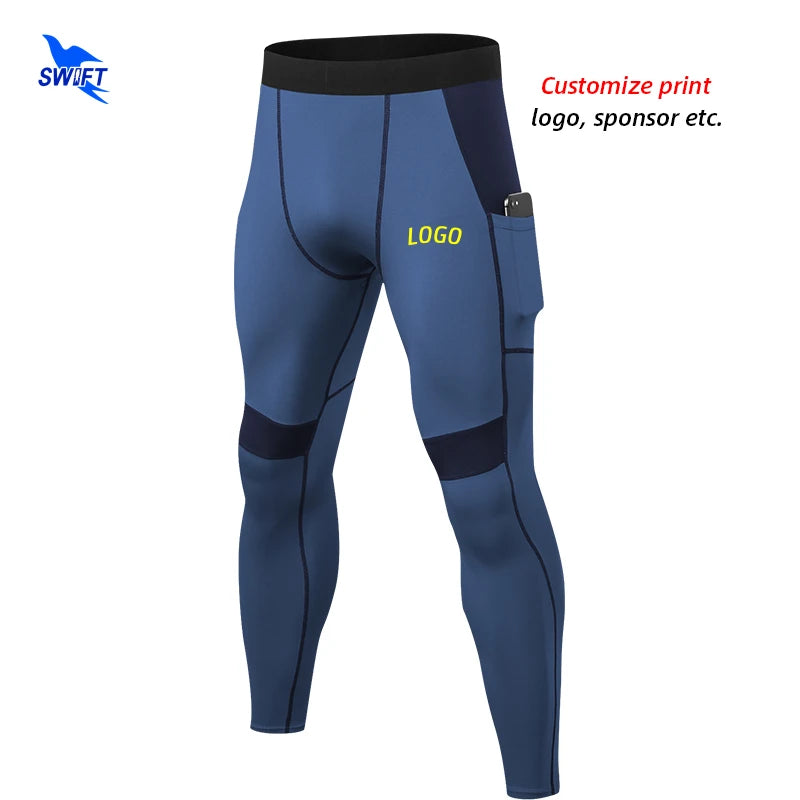 Men's Quick Dry Compression Pockets Running Tights