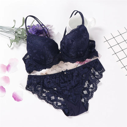 Lingerie  Sexy Bra Set  Women Push Up Lenceria Mujer Femme Underwire Langerie Girl Bralette Bras And Panty Feminina Lace Underwe