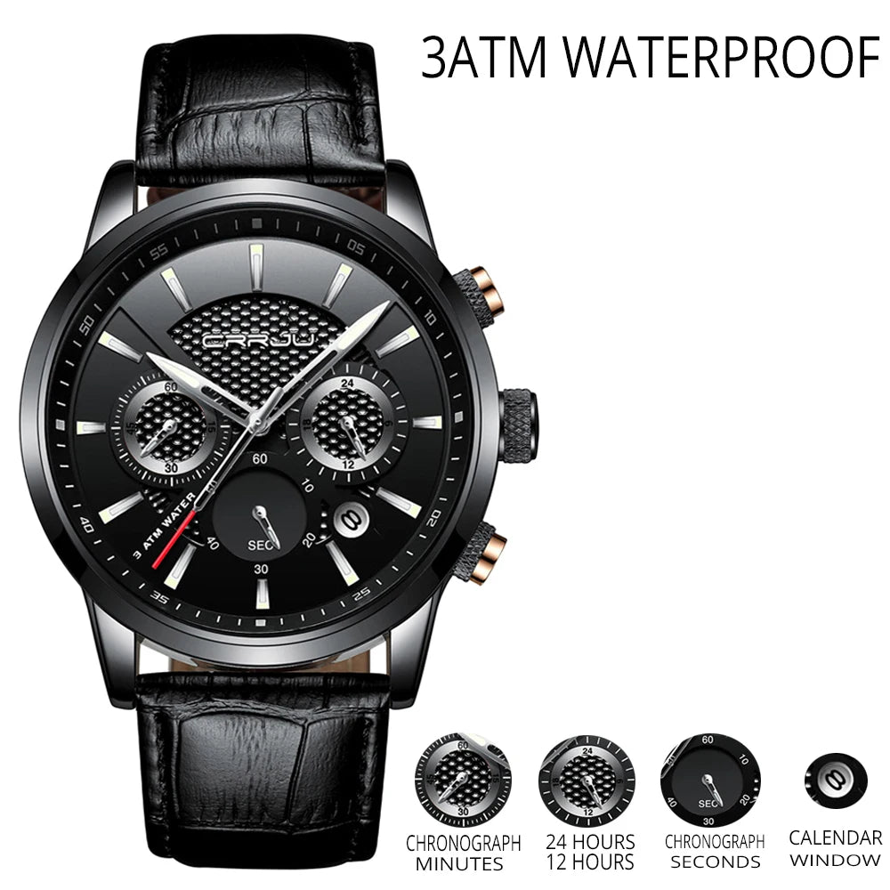 Men's High Quality Leather Wristwatch