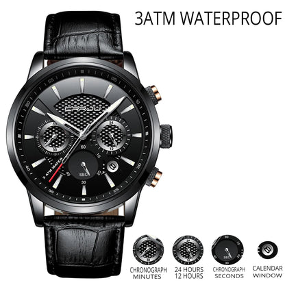 Men's High Quality Leather Wristwatch