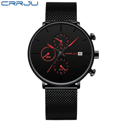 CRRJU Mens Sport Wrist Watch