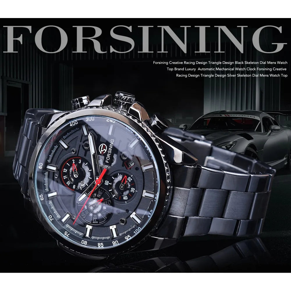 Stainless Steel Men's Mechanical Automatic Wrist Watches