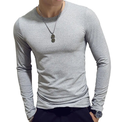 Casual Men Long Sleeve Slim T-shirt