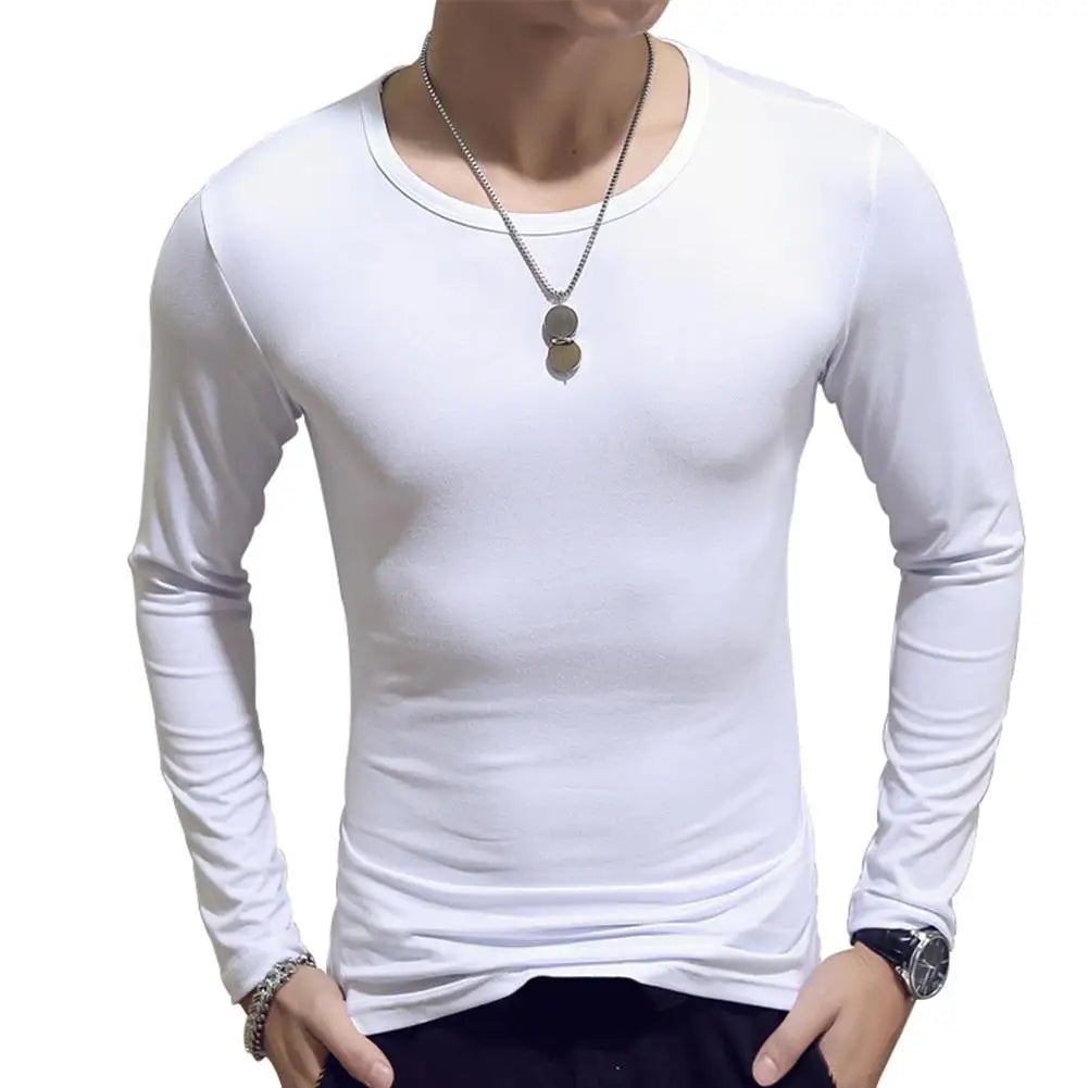 Casual Men Long Sleeve Slim T-shirt