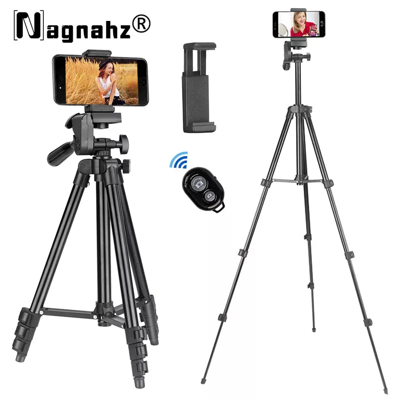 Tripod for Phone Lightweight Camera Tripod Stand with Bluetooth Selfie Remote Phone Holder Video Photography for Xiaomi Huawei