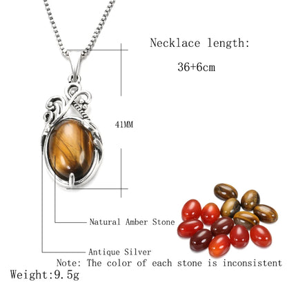 Kinel 2020 New Boho Natural Stone Necklace and Earring for Women