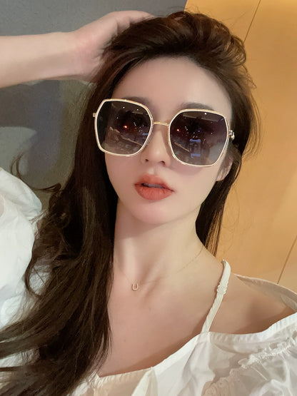 Sunglasses Women's Sun Protection and UV Protection New Arrival to Make Big Face Thin-Looked Myopia Sunglasses in Summer Fancy Tide 2024