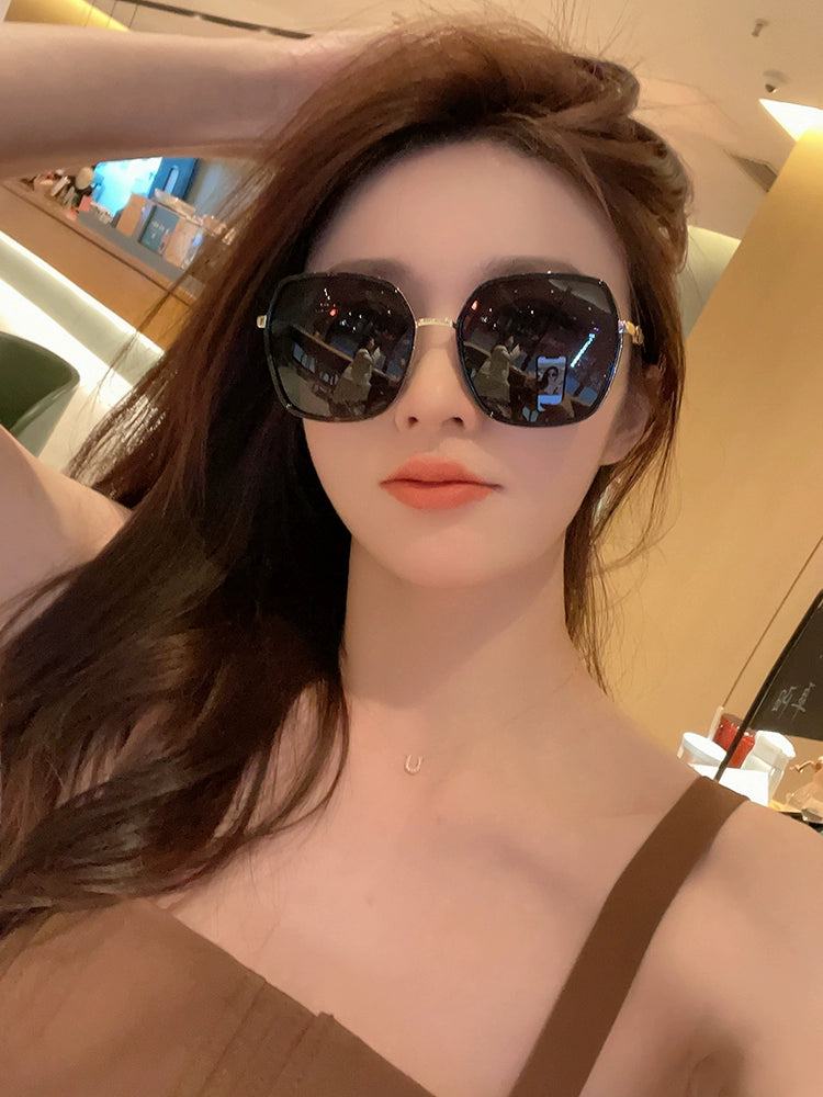 Sunglasses Women's Sun Protection and UV Protection New Arrival to Make Big Face Thin-Looked Myopia Sunglasses in Summer Fancy Tide 2024