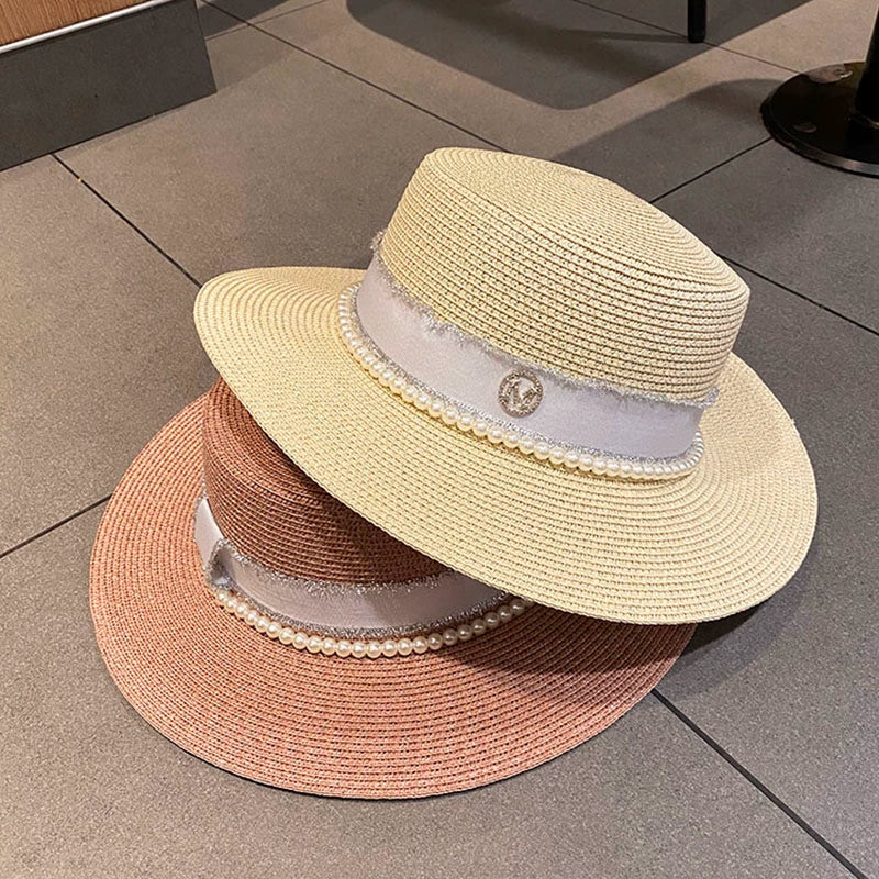 Pearl Summer Seaside Sun Hat