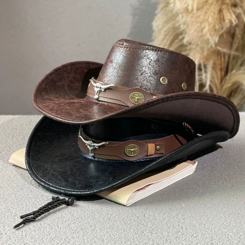 Sun Hat Spring and Summer Outdoor Travel Western Denim Belt