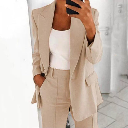 Coat Women's Lapel Slim Fit Suit Cardigan