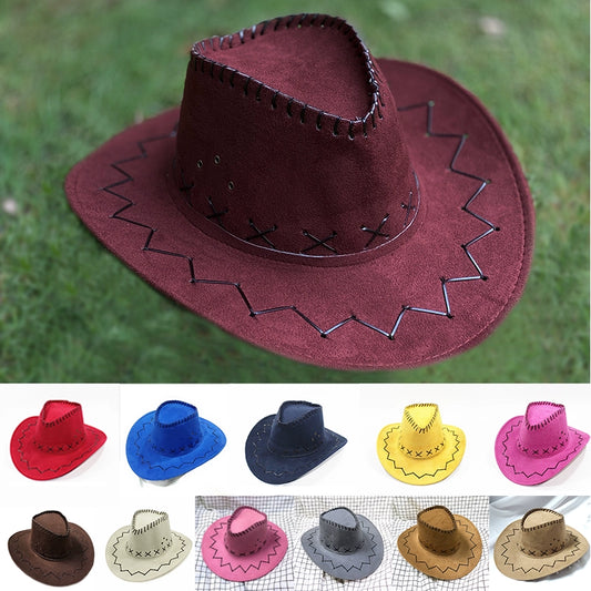 Western Denim Summer Large-Brimmed Beach Suede Hat