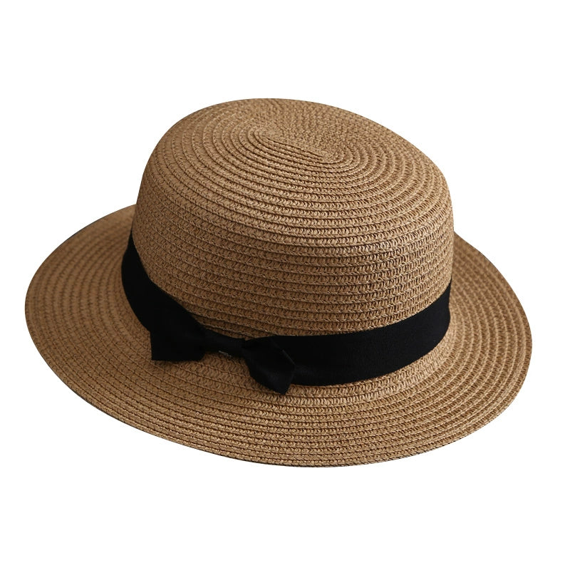 Straw Hat Women's Summer Retro Flat Top