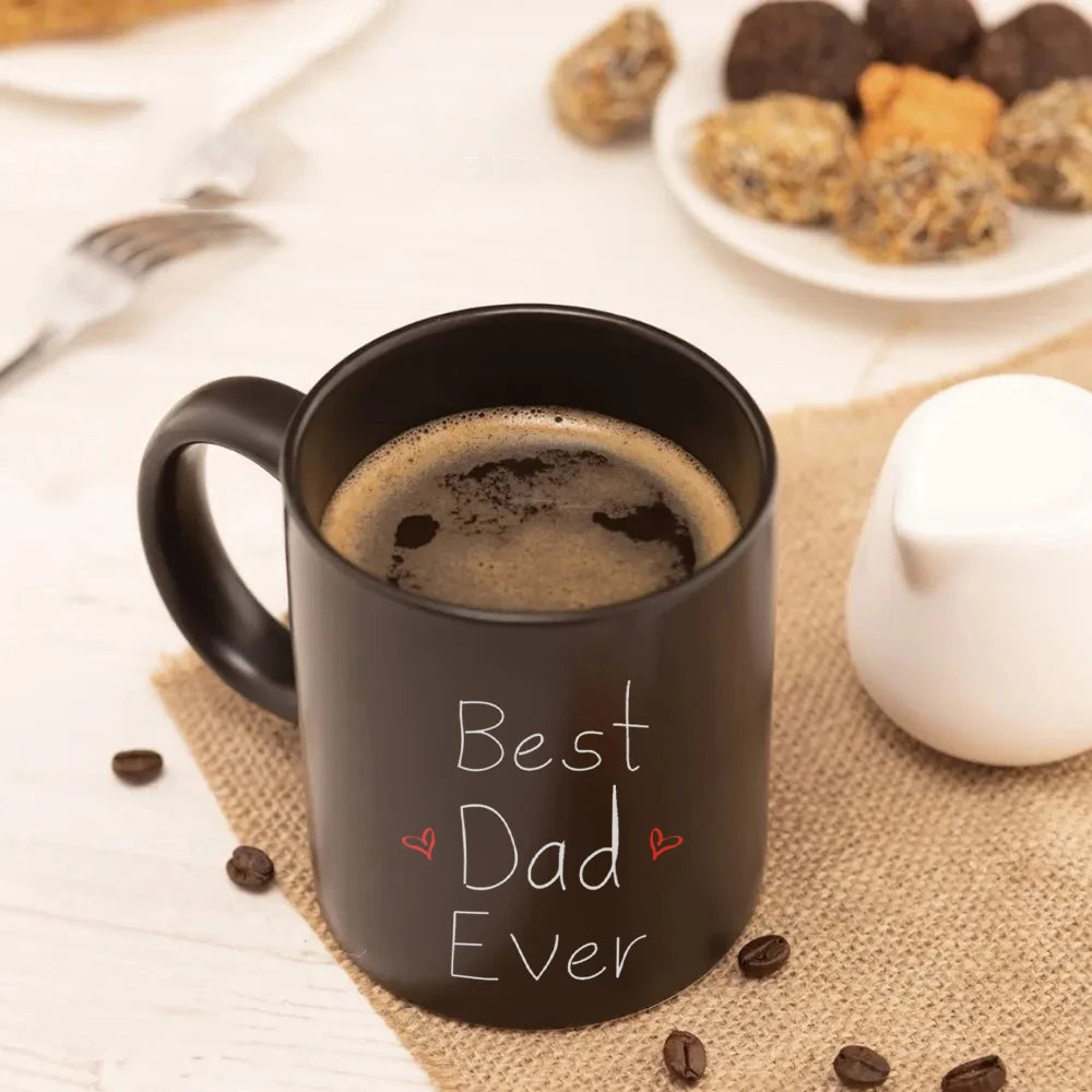 Best dad ever 11oz Black Ceramic Coffee Mug