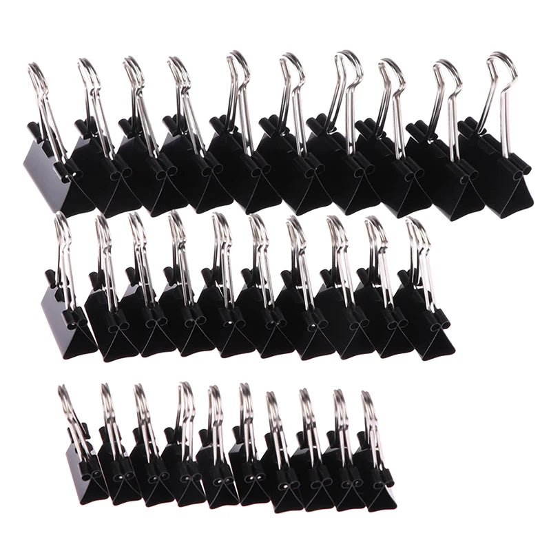 10pcs Black Metal Binder Clips