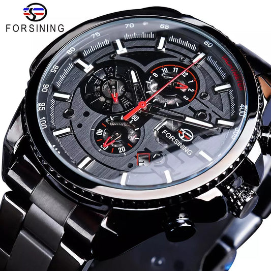 Stainless Steel Men's Mechanical Automatic Wrist Watches