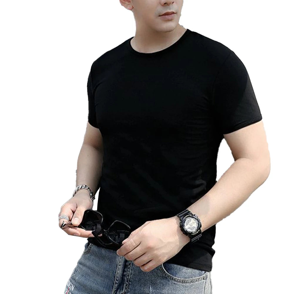 Men's Pullover Short Sleeve Slim Fit Top