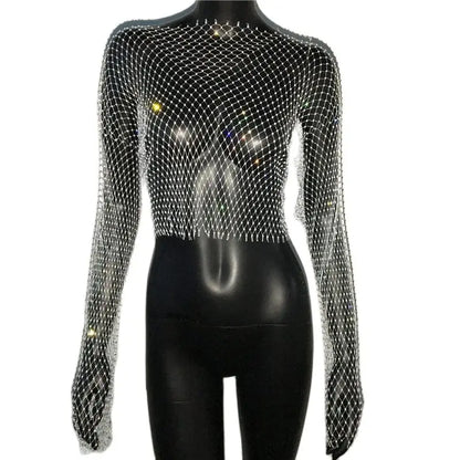 Glitter Fishnet T-Shirt