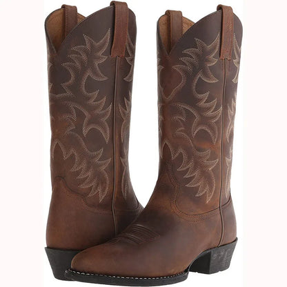 Mid-Calf Western Cowboy Boots for Men