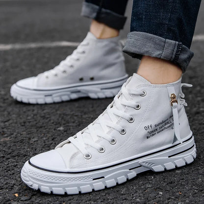 Breathable High-top Men's Canvas Shoes