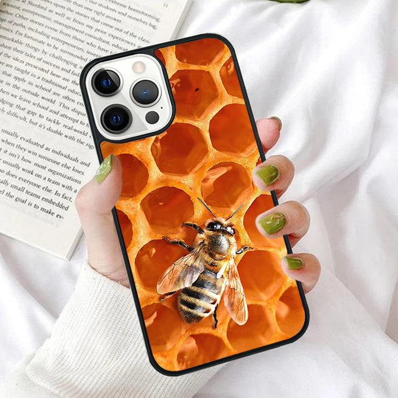 Bumble Bee Honeycomb Honey Phone Case Cover for iPhone