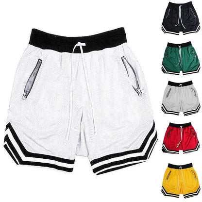 Men'S Sports Track Shorts Summer Basketball Fitness Running Breathable Loose Short Pants Male Gym Sports Training Workout Shorts