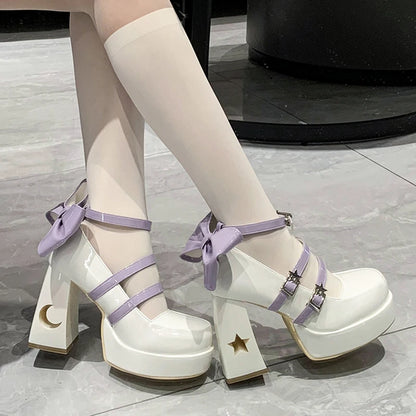 Chunky Platform High Heels