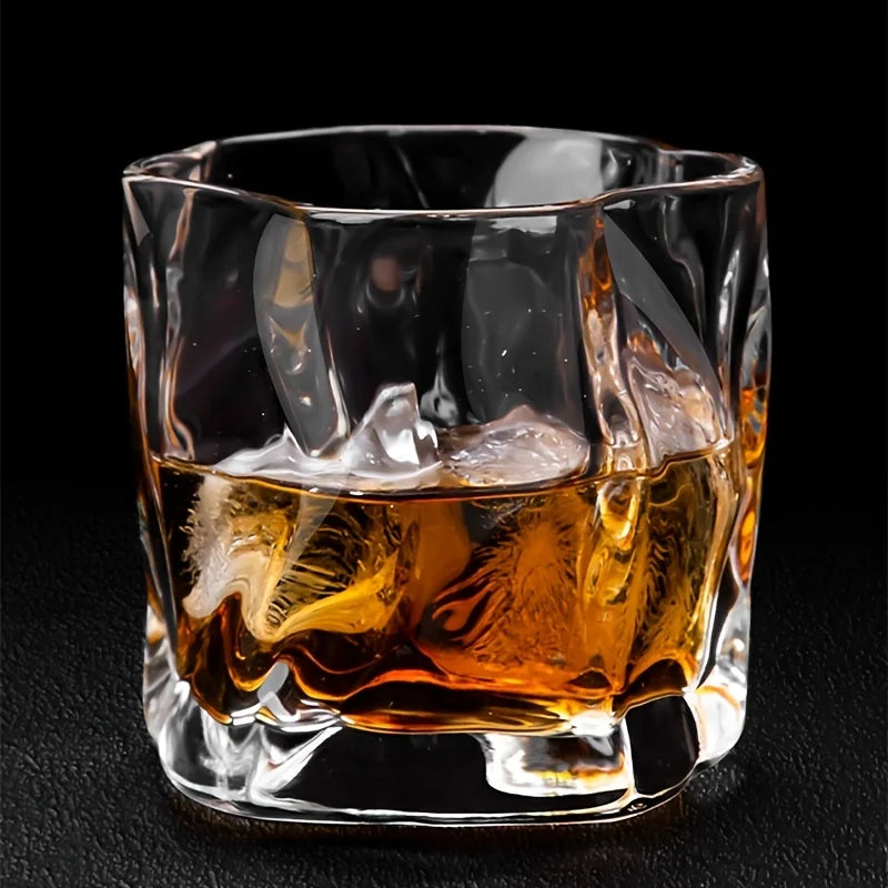 1pc 200ML Premium Whisky Glasses Set An Irregular Twisting Glass Cup