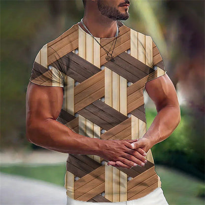 Men'S T-Shirt Geometric Pattern - Everyday Casual