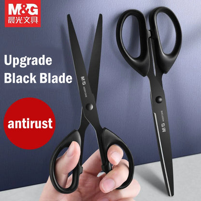 M&G Black Blade Scissors 160/180mm Rust Proof Sharp Student Paper Cuttings Scissors Tailor Scissors Household Office Supplies