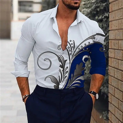 Floral Men's Long Sleeve Shirts