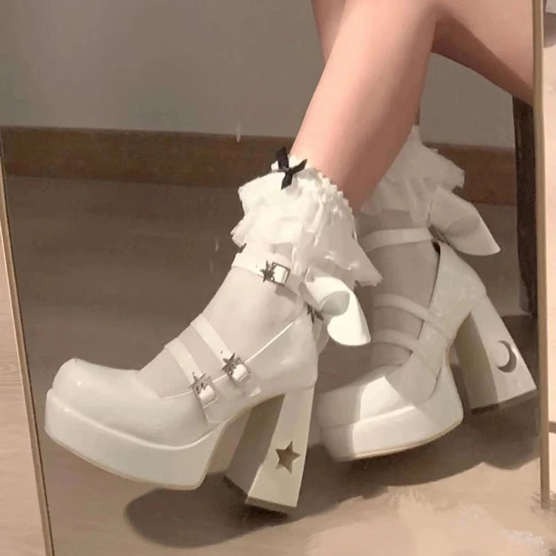 Chunky Platform High Heels