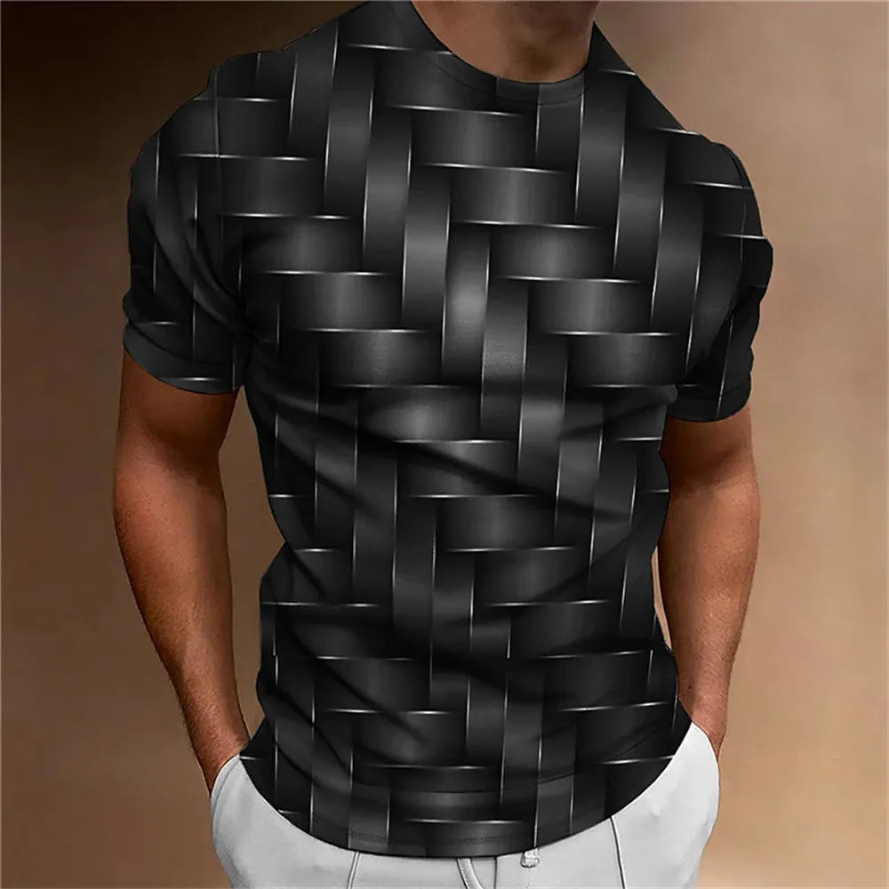 Men'S T-Shirt Geometric Pattern - Everyday Casual