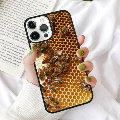 Bumble Bee Honeycomb Honey Phone Case Cover for iPhone