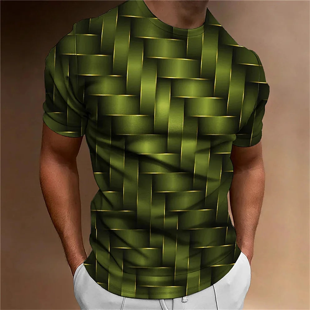 Men'S T-Shirt Geometric Pattern - Everyday Casual