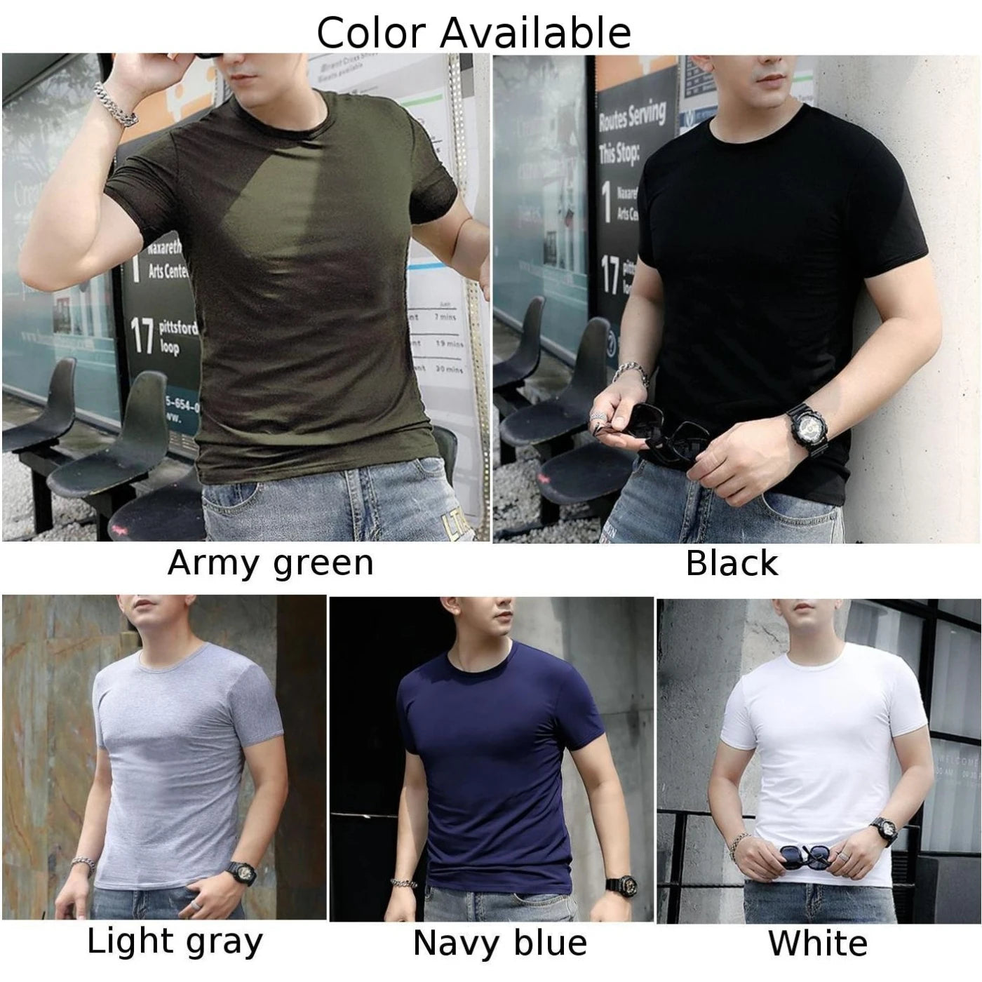 Men's Pullover Short Sleeve Slim Fit Top