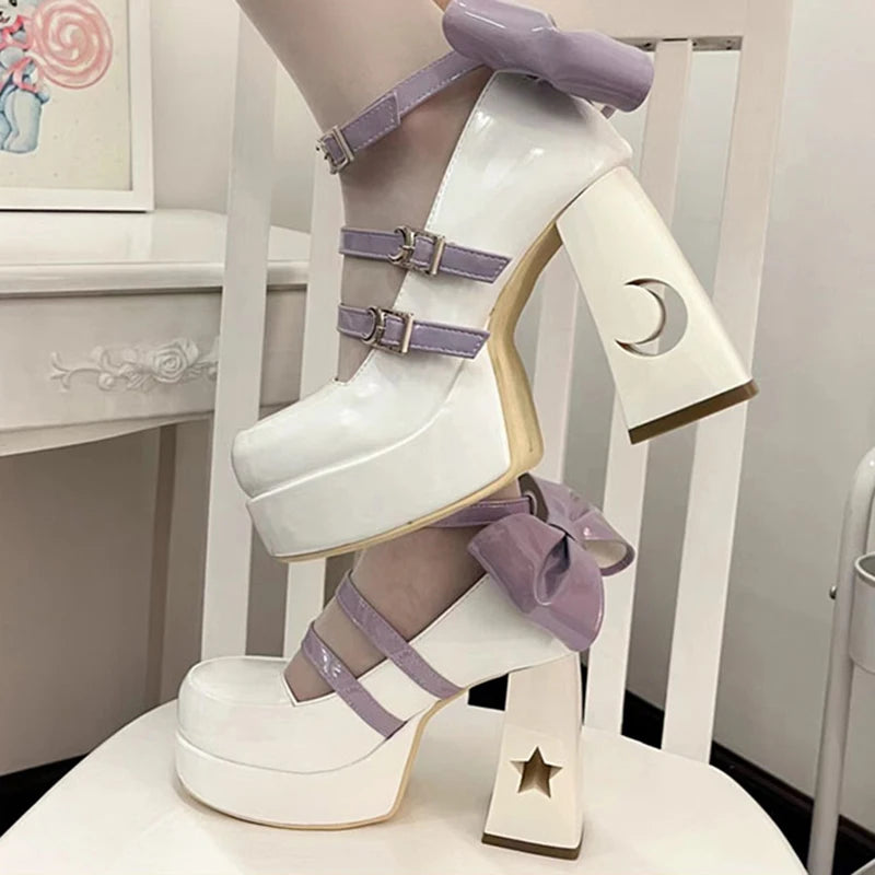 Chunky Platform High Heels