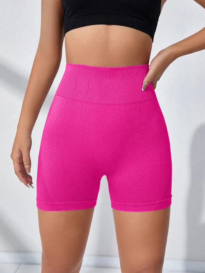 Solid Mesh Breathable Yoga Shorts