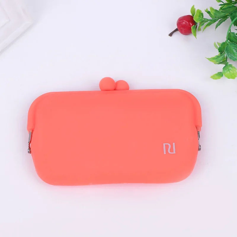 New Candy Color Rubber Silicone Coin Pouch Purse