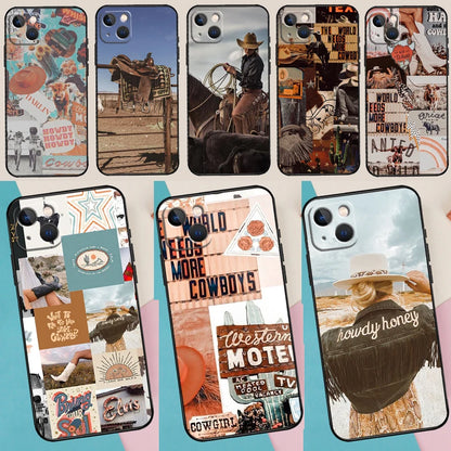 Cowboy/Cowgirl Howdy Western Boho Phone Case For iPhone