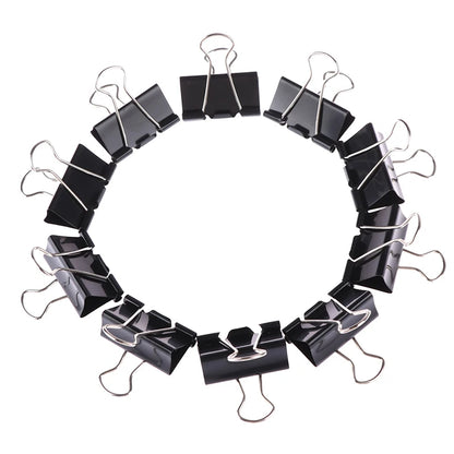 10pcs Black Metal Binder Clips