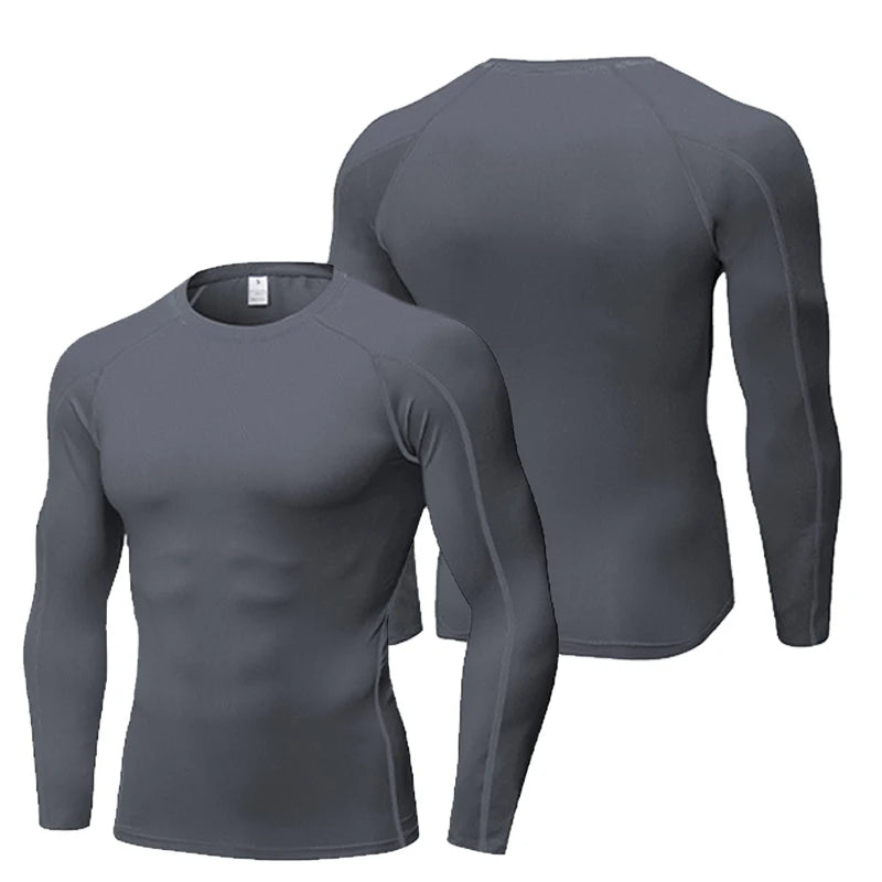 Mens activewear round neck sports compression T-Shirt