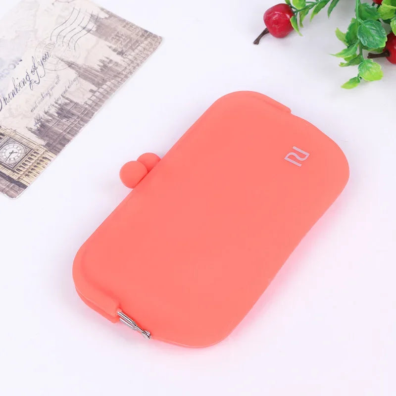 New Candy Color Rubber Silicone Coin Pouch Purse