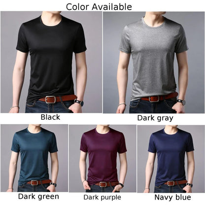 Mens Casual Short Sleeve O-Neck T-shirt