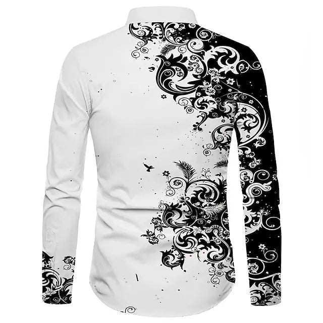 Floral Men's Long Sleeve Shirts